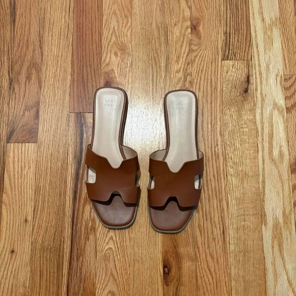 A-new-day Women's Brown Slides